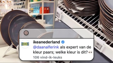 Paars, blauw of bruin: discussie over kleur van IKEA-borden barst online los