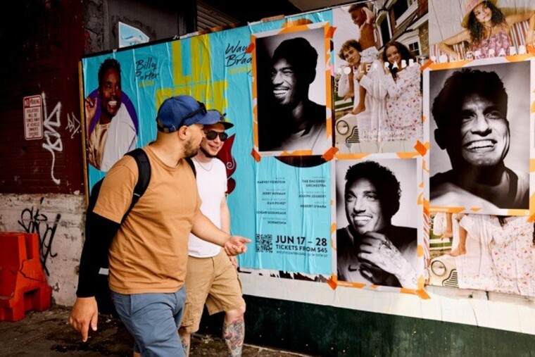 Oranje-spelers op posters New York