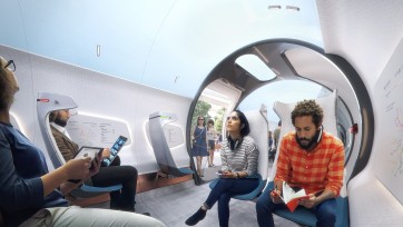 Een rit met de hyperloop voelt als reizen door de tijd