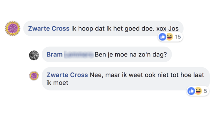 Jos is onzeker.