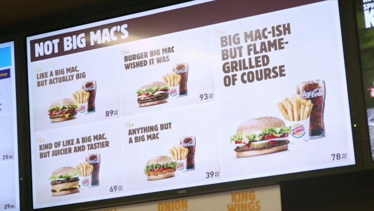 Burger King plagerijtje naar McDonald's 