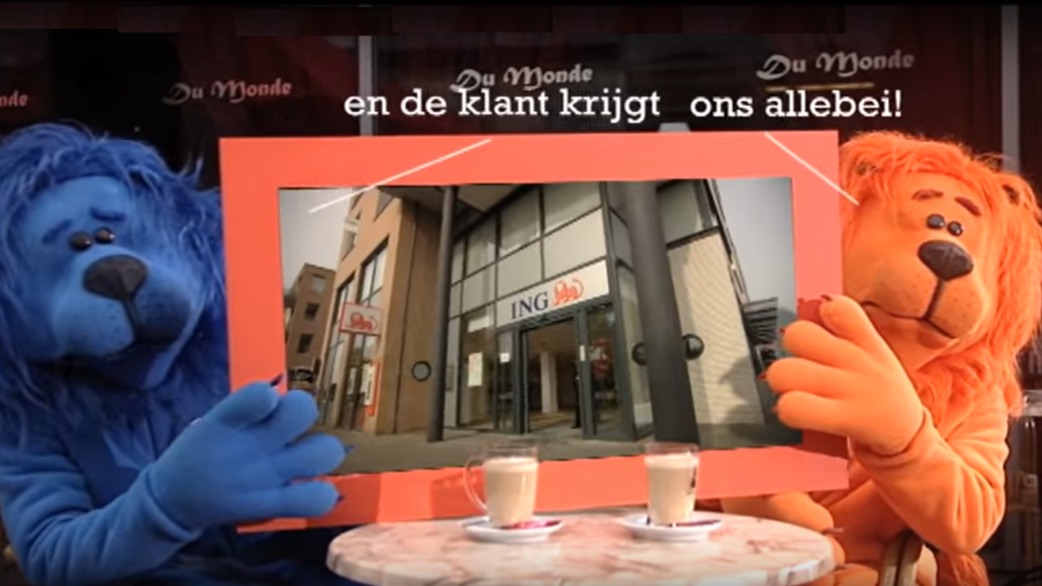 Beeld uit corporate film ING over de fusie in 2009 met de Postbank