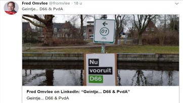 PvdA haakt fijn in op onhandige poster D66