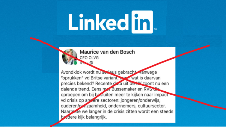 LinkedIn haal post weg