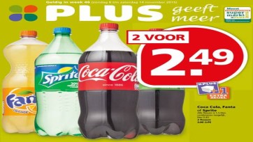 PLUS laat met kleurencodes zien hoeveel suiker er in frisdrank zit