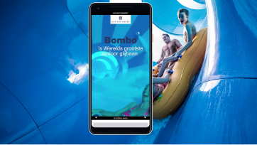 ‘Experience advertising’ op de smartphone voor waterglijbanen van Landal