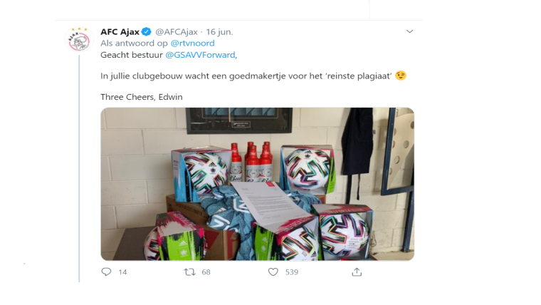 reactie Ajax