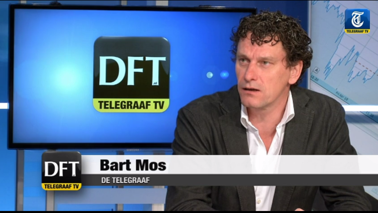 Bart Mos tijdens een uitzending van Telegraaf TV