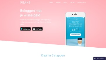 Rabobank lanceert Peaks, 'Beleggen met je wisselgeld'