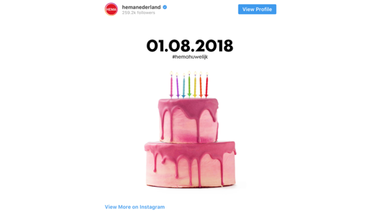 Hema instagram post