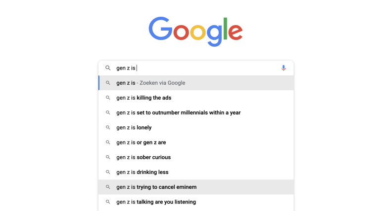 Google search Gen Z